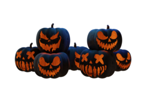 composición de calabazas oscuras elemento de diseño de halloween png