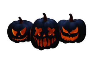 composición de calabazas oscuras elemento de diseño de halloween png