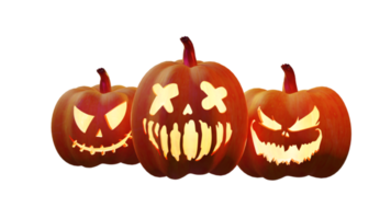 elemento de diseño de halloween de calabazas de árbol png