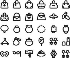 Line style accessories icon vector