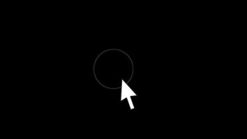 símbolo animado do cursor de seta. animação de um ponteiro de computador com um clique. 4kanimated símbolo do cursor de seta. animação de um ponteiro de computador com um clique. 4k video