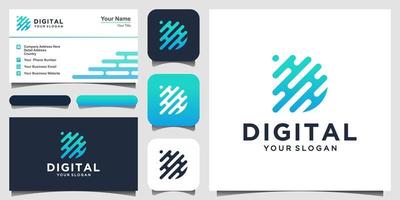 concepto digital abstracto de la tecnología de la letra d. este logo tiene el significado de información, datos, grupo, comunidad, progreso, crecimiento.