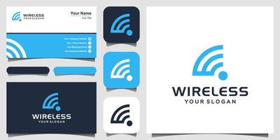 Letter W wireless logo icon design template elements vector