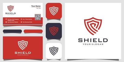 Creative Shield Concept Logo Design Templates. icon and business card vector