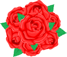 ilustración de diseño de imágenes prediseñadas de ramo de rosas png