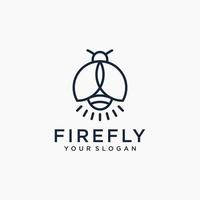 Firefly Logo design template. Vector insect logotype, sign and symbol.