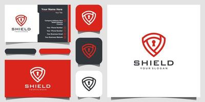 Creative Shield Concept Logo Design Templates. icon and business card vector