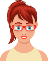 Woman face expression clipart design illustration png