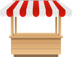 étal de marché vide clipart conception illustration png