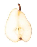 half pear,isolated on white background, clipping path photo