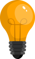 Colored light bulb clipart design illustration png