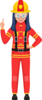 Mädchen-Feuerwehrmann-Clipart-Designillustration png