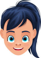 Little girl face clipart design illustration png