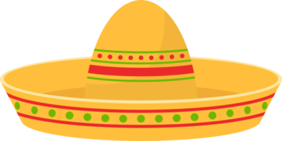 Ilustración de diseño de imágenes prediseñadas de sombrero mexicano png