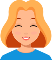 Woman face expression clipart design illustration png