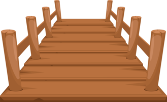 Wooden bridge clipart design illustration png