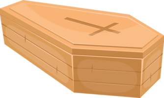 Wooden coffin clipart design illustration png