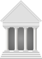 Antique columns and temple clipart design illustration png