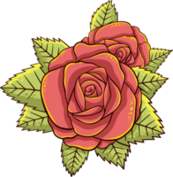 Rose flower clipart design illustration png
