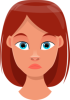 femme visage expression clipart conception illustration png