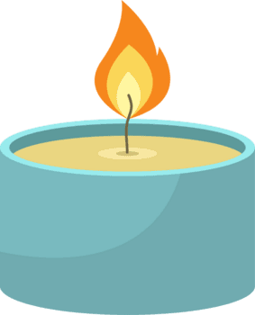 ilustração de design de clipart de vela colorida png