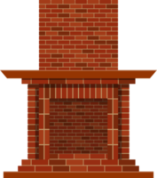 Vintage brick fireplace clipart design illustration png