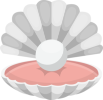 coquille de mer avec illustration de conception clipart perle png