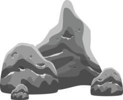 Boulder stones clipart design illustration png