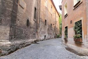 Facade of Buildings in Rome, Italy photo