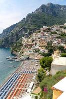 General view of Positano Town in Naples, Italy photo