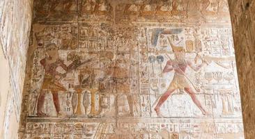 Egyptian Hieroglyphs in Luxor Temple, Luxor, Egypt photo