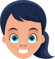 bambina faccia espressioni clipart design illustrazione png