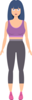 illustration de conception de clipart de personnage de femme sportive png