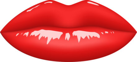 Red lips clipart design illustration png