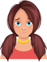 Woman face expression clipart design illustration png