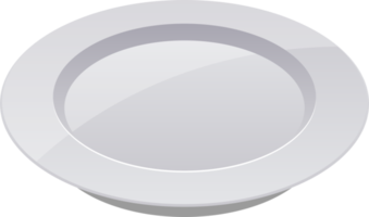 illustration de conception clipart assiette en porcelaine réaliste png