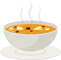 ilustración de diseño de imágenes prediseñadas de sopa de verduras calientes png