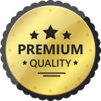 illustrazione di progettazione clipart emblema dorato di qualità premium png
