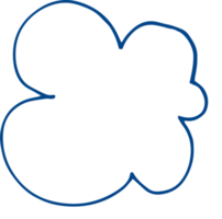 illustration de conception clipart nuages dessinés à la main png