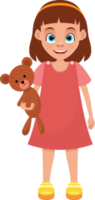 illustrazione di progettazione di clipart di espressione del viso della bambina png