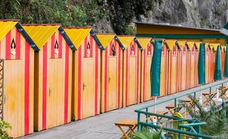 Beach Cabins in Sorrento, Naples, Italy photo