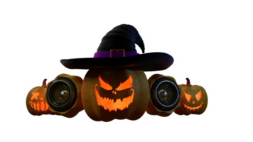 Witch Pumpkins for halloween design elements png