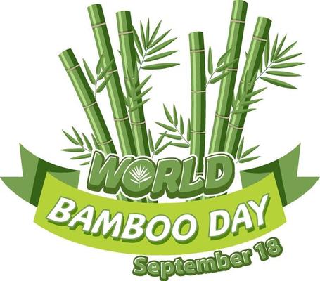 World bamboo day logo banner