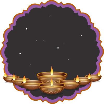 Diwali diya concept vector