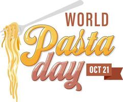 diseño de banner del día mundial de la pasta vector