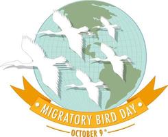 plantilla de banner del día mundial de las aves migratorias vector