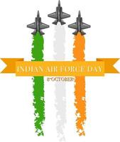 Indian Air Force Day Poster vector