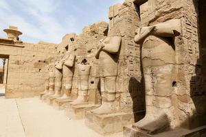 Sculptures in Karnak Temple in Luxor, Egypt photo