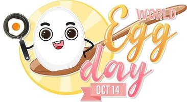 diseño de banner o logotipo del día mundial del huevo