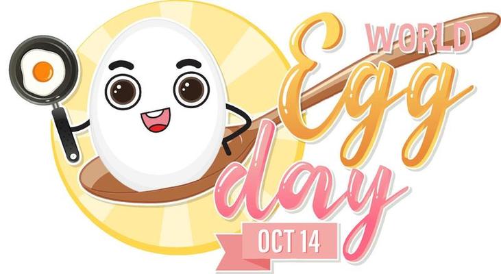 World egg day banner or logo design